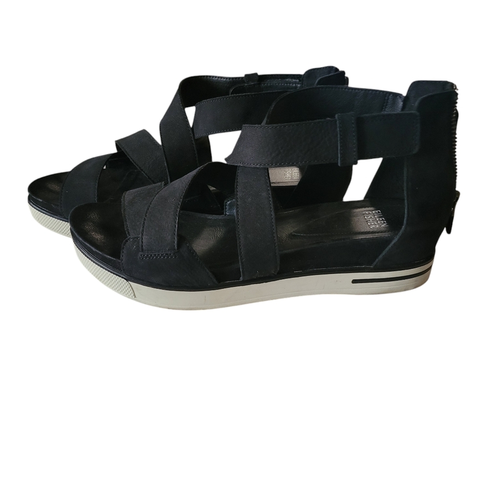 Eileen Fisher Black Strappy Sandals